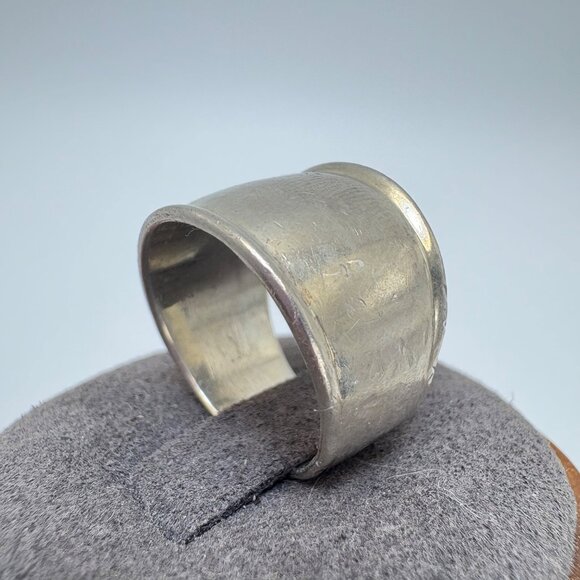 VTG Solid Sterling Silver 925 Tapered Cigar Band Ring Size 6.25 - Picture 9 of 13